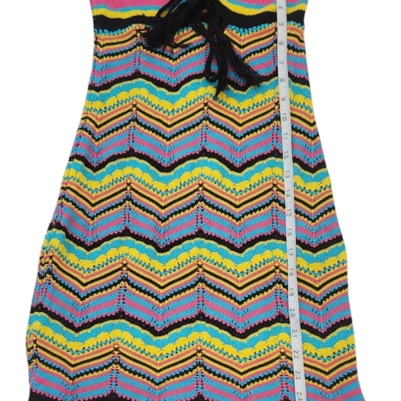 Cheri Crochet Mini Dress - Black/combo-EUC - Picture 3 of 6